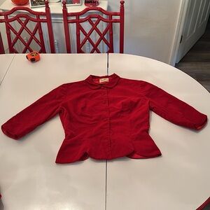 RED VELVET VINTAGE JACKET AND SKIRT FOR JR GIRLS 1960’s Christmas Doris Dodson